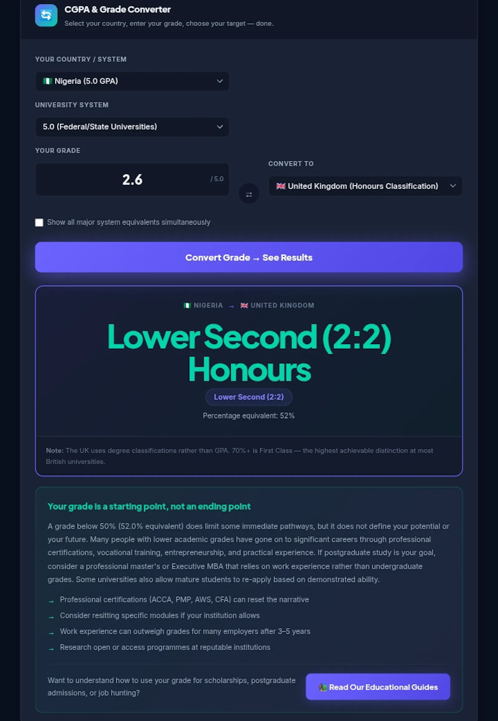 CGPA, GPA & Percentage Converter screenshot 3