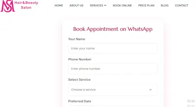 MS Beauty Salon Online Booking gallery image