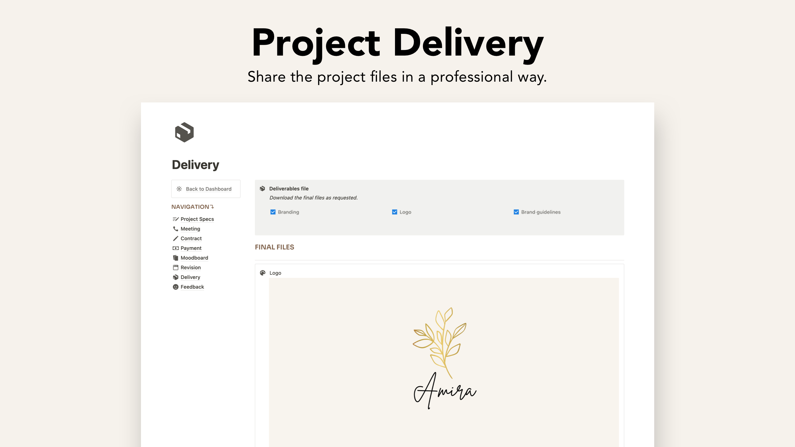 Mídia 3 de Design estético do portal do cliente - Um portal de clientes de noção para seus clientes