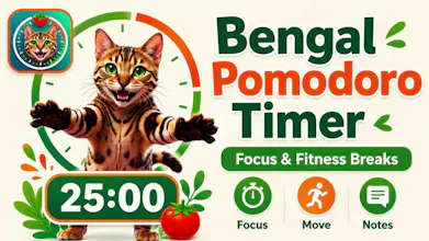 Bengal Pomodoro Timer: Focus & Fitness gallery image