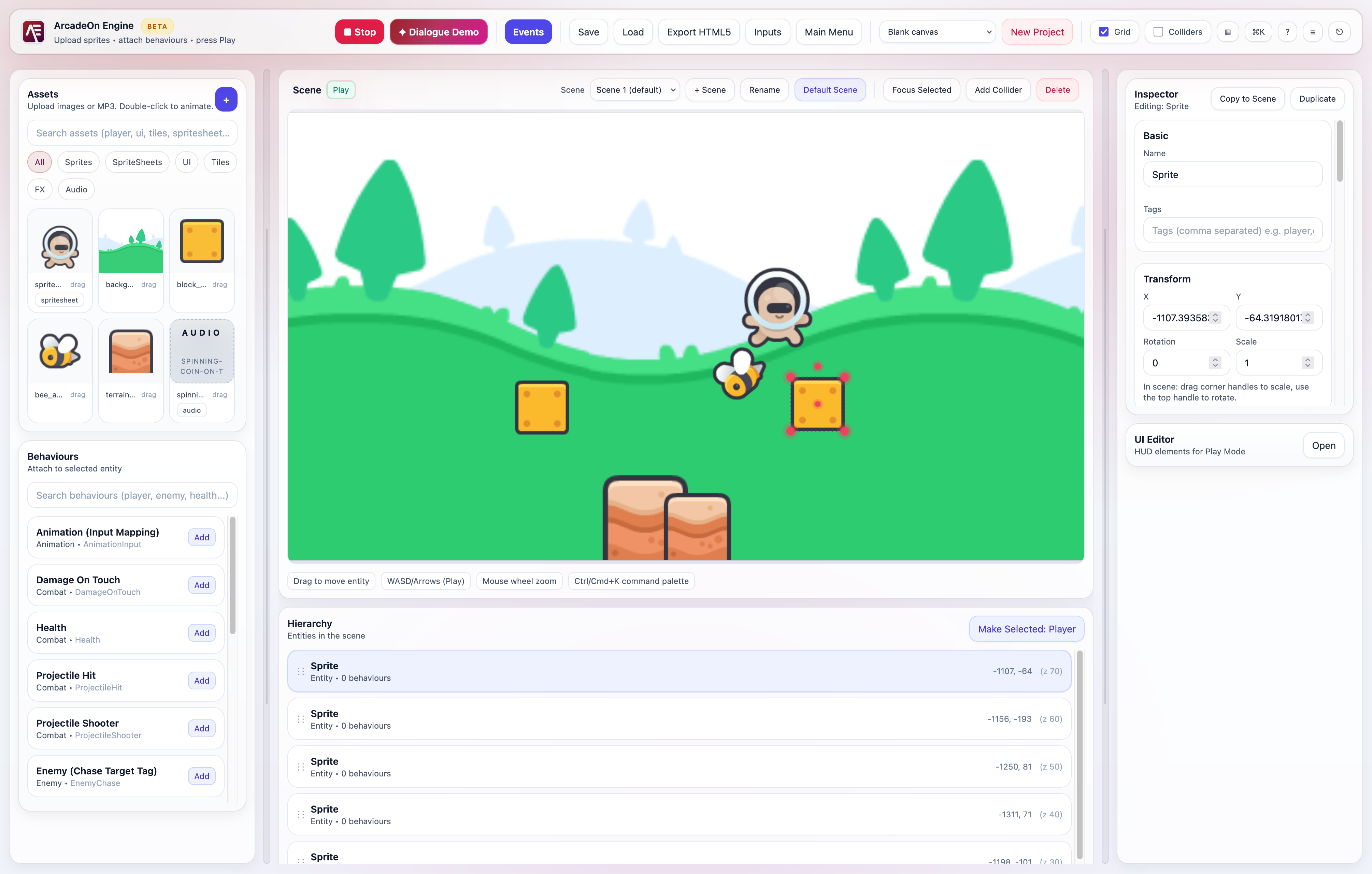 ArcadeOn Engine - Screenshot 2 showing product features and functionality