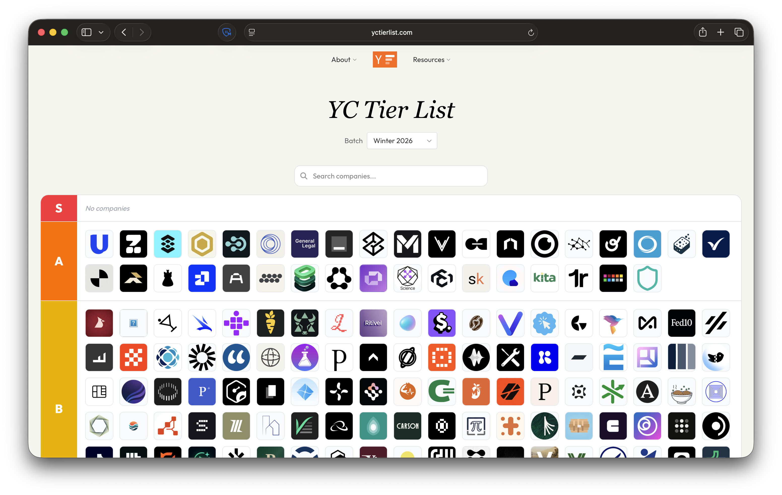 YC Tier List gallery image
