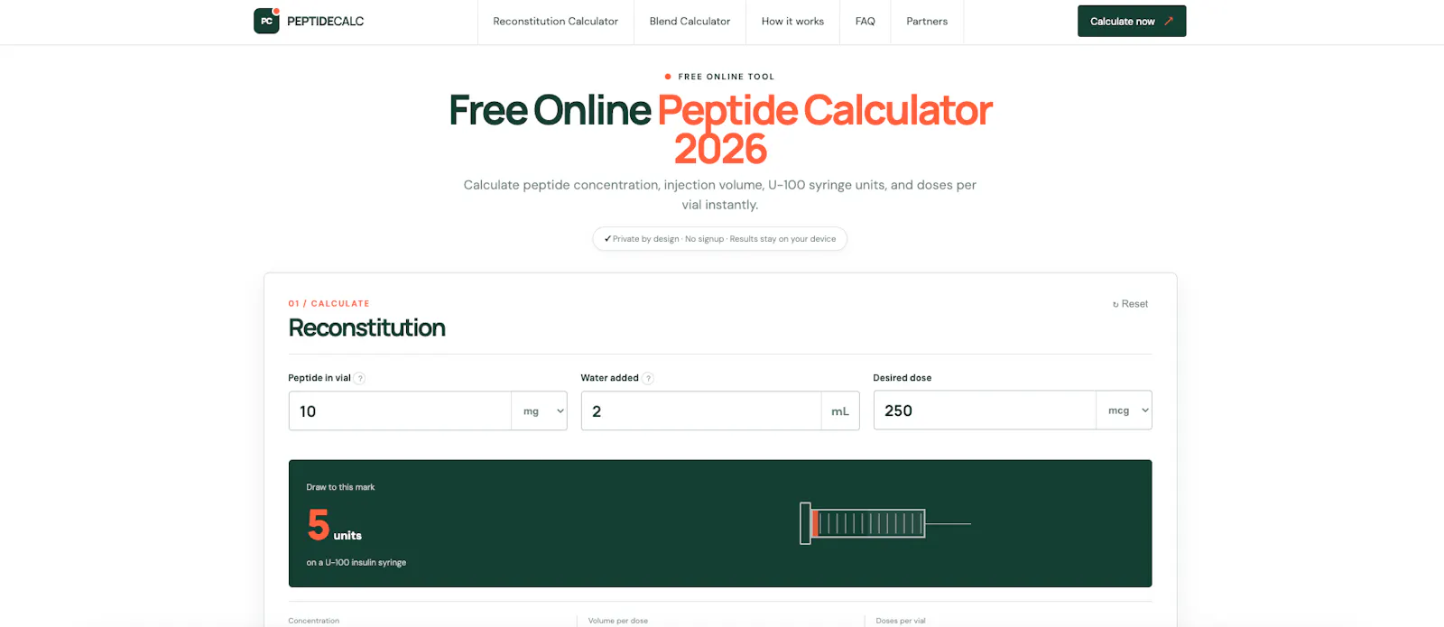 PeptideCalc screenshot 1