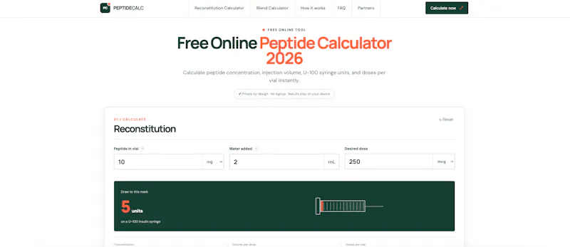 PeptideCalc screenshot 1