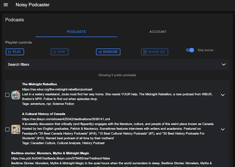 Noisy Podcaster screenshot 1
