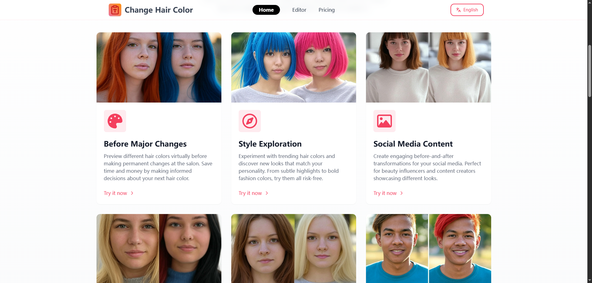 Média Changer la couleur des cheveux en ligne - Outil d'essai de couleur de cheveux virtuelle |Changer la couleur des cheveux 2