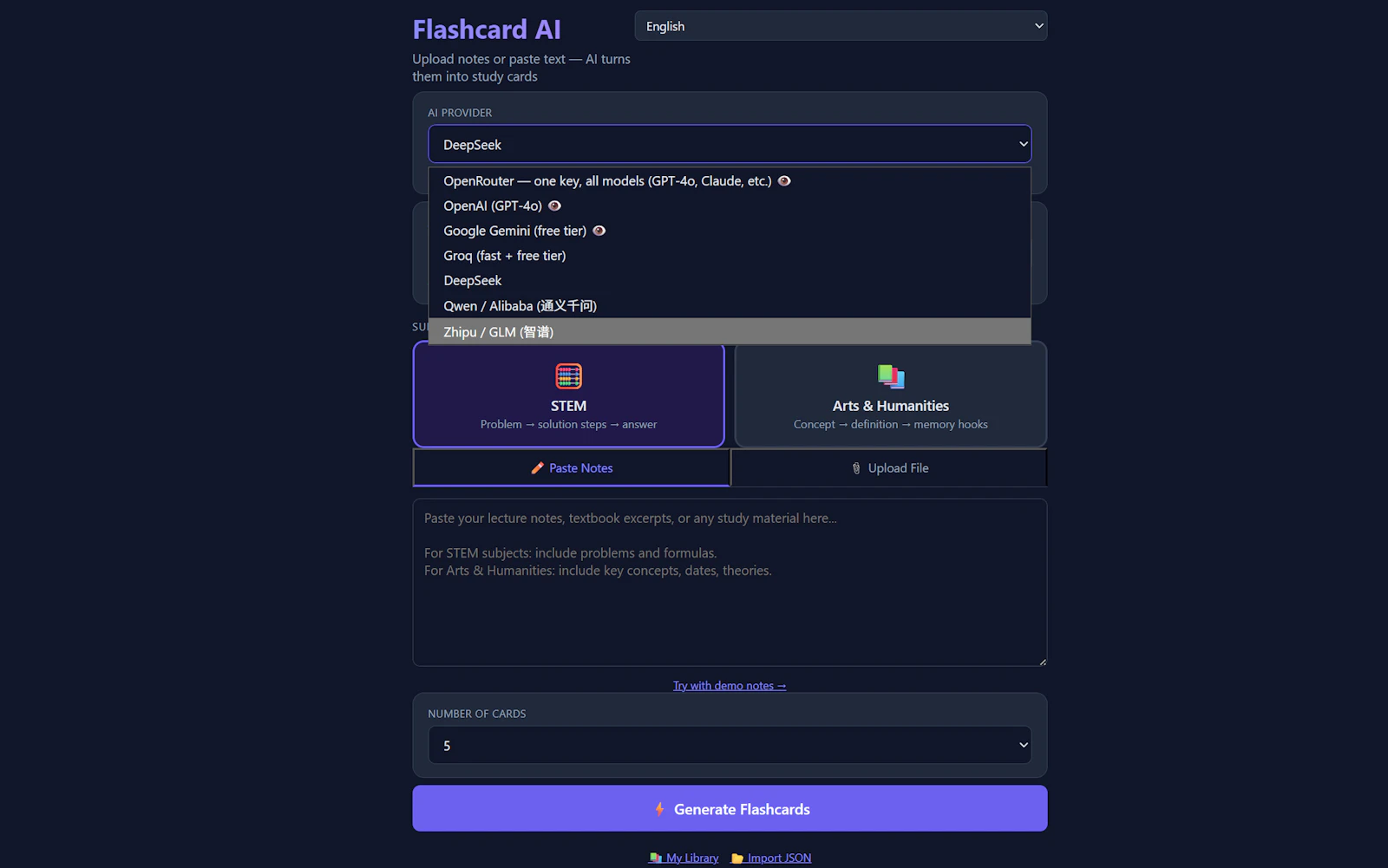 Flashcard AI screenshot 1