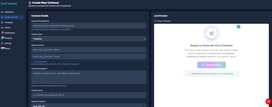 SealTheDeal - AI Contract Generator gallery image
