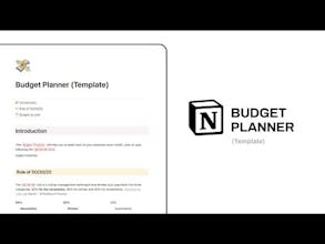 Notion budget template gallery image