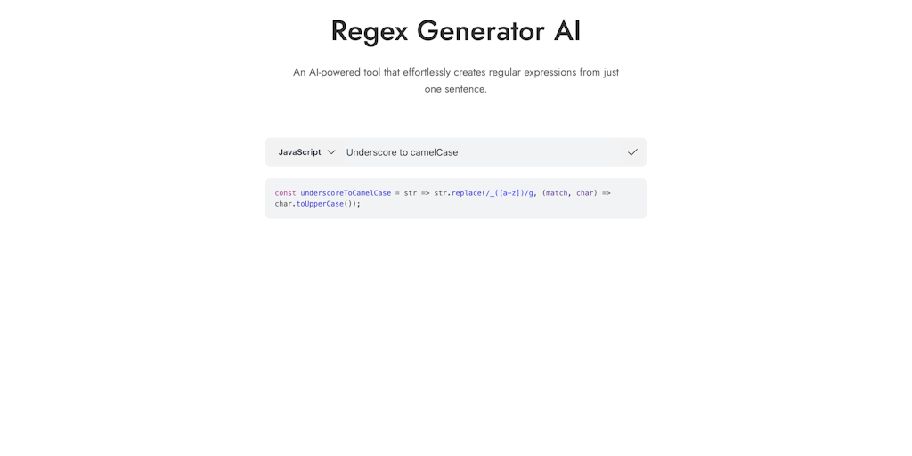 Regex Generator AI: Automatically generate regular expression | Product ...