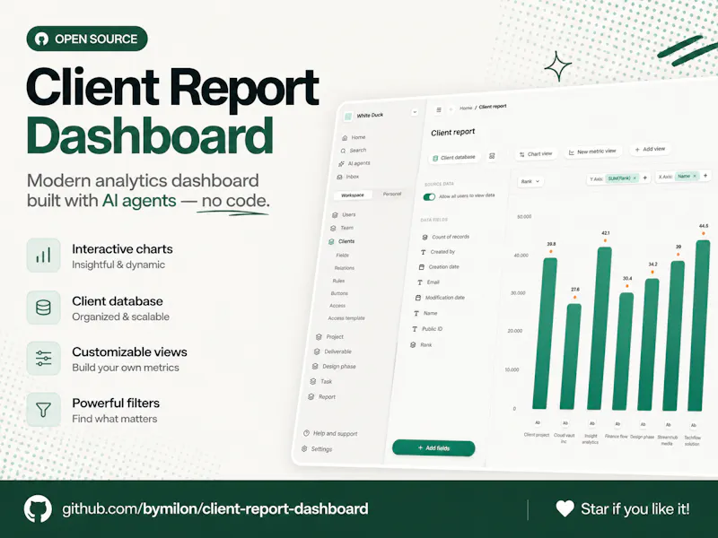Client Report Dashboard screenshot 1