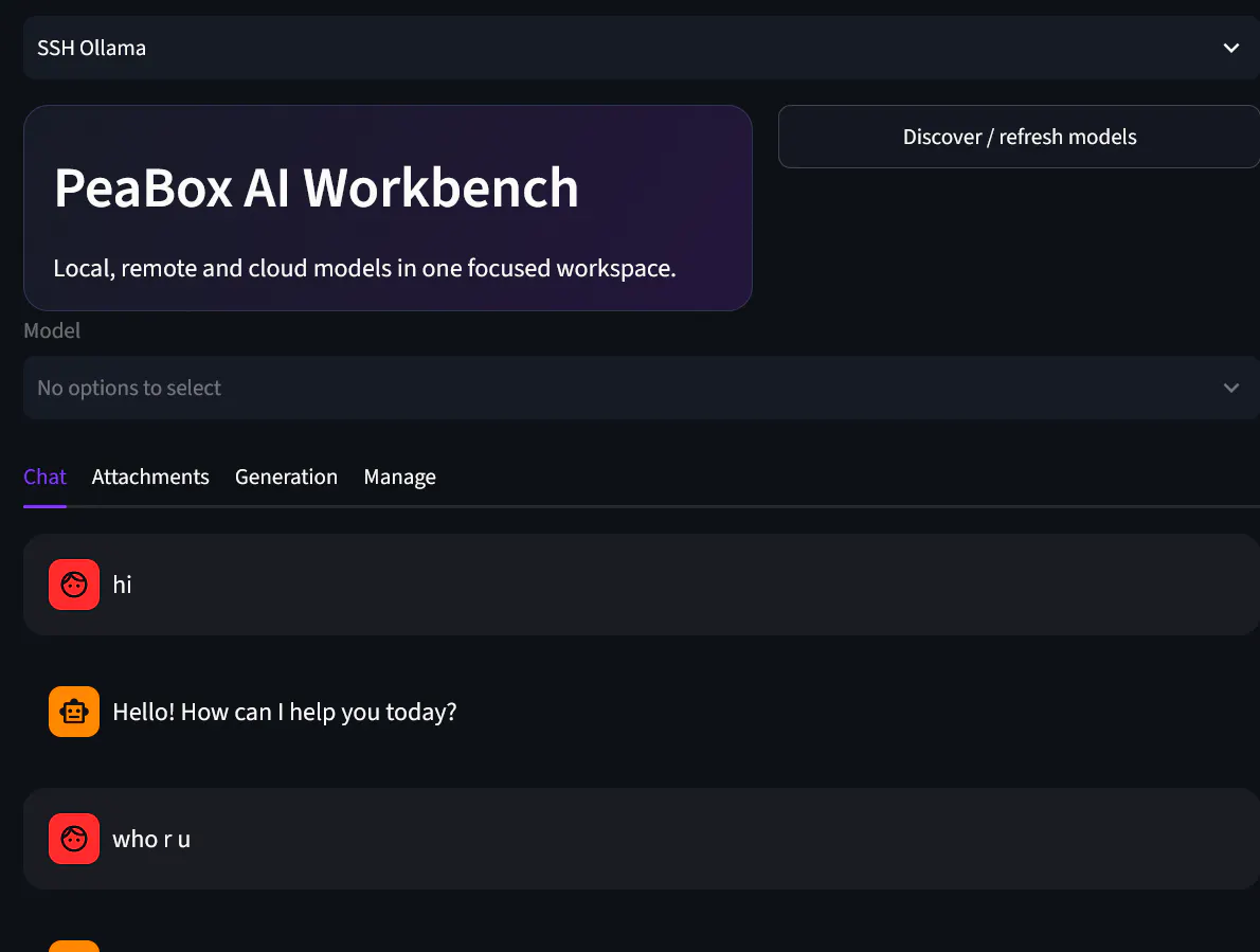 PeaBox AI Workbench logo