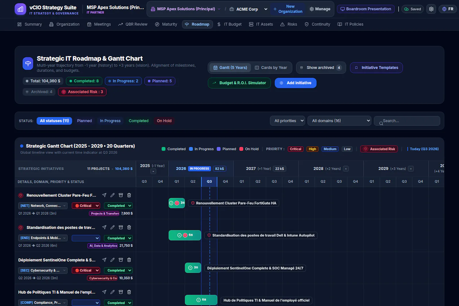 vCIO Strategy Suite screenshot 2