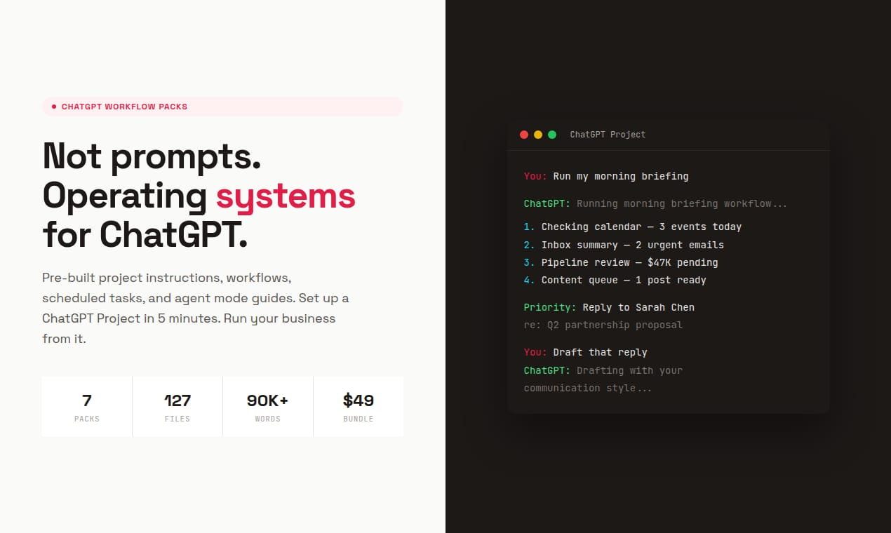 ChatGPT Workflow Packs — LucidStack.ai gallery image