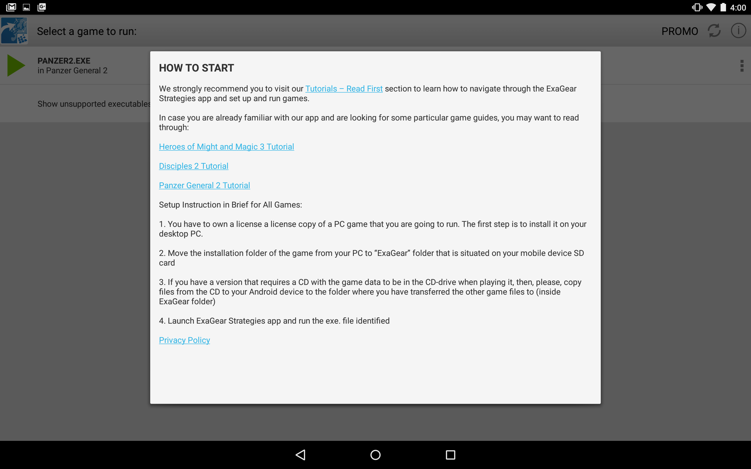 ExaGear Strategies PC games for Android Product Information, Latest