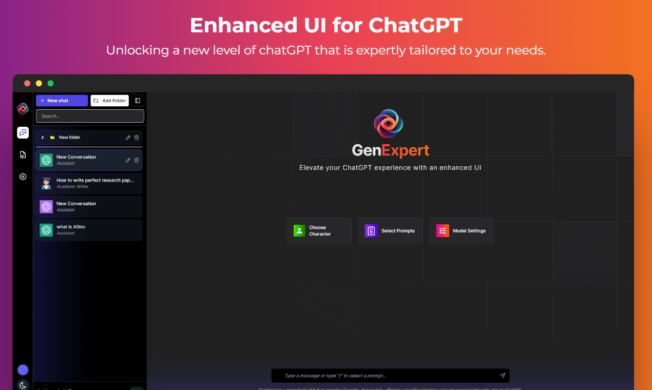 startuptile Gen Expert-Enhanced UI for ChatGPT