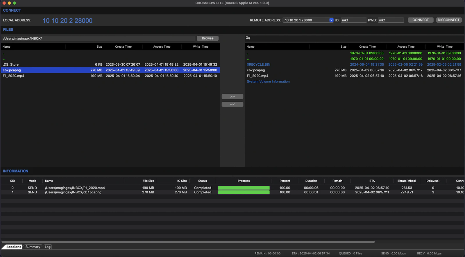 CROSSBOW | Secure UDP File Transfer screenshot 2