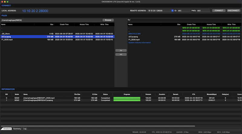 CROSSBOW | Secure UDP File Transfer screenshot 2