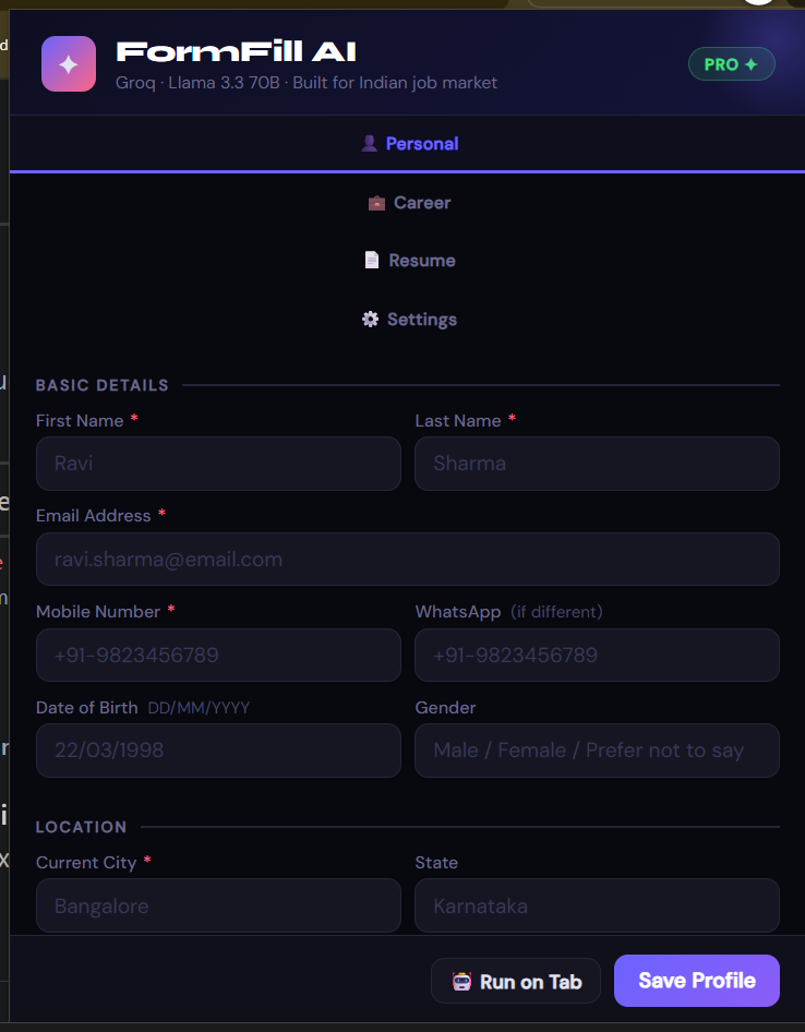 FormFill Ninja - Main product screenshot demonstrating key features and user interface