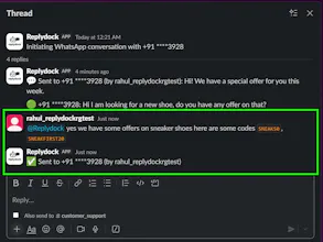 Replydock – WhatsApp + Slack Messaging gallery image