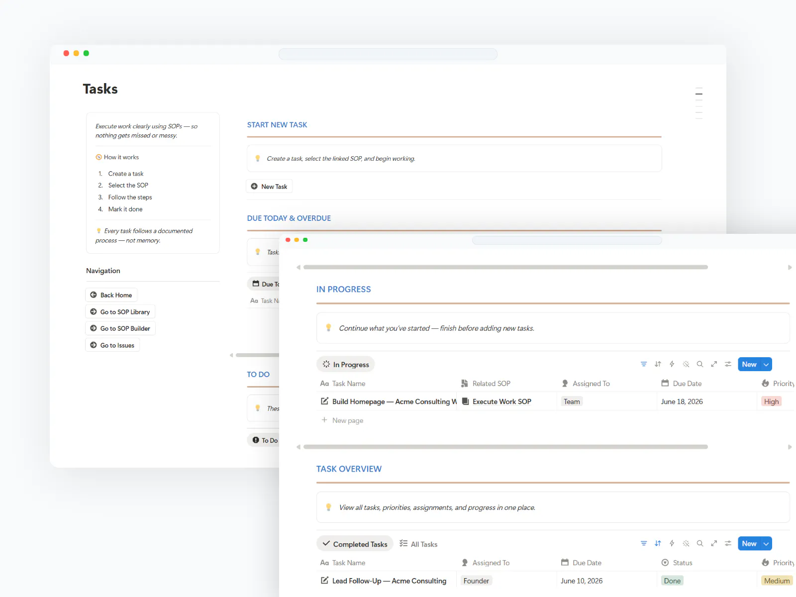 Business Execution OS screenshot 2
