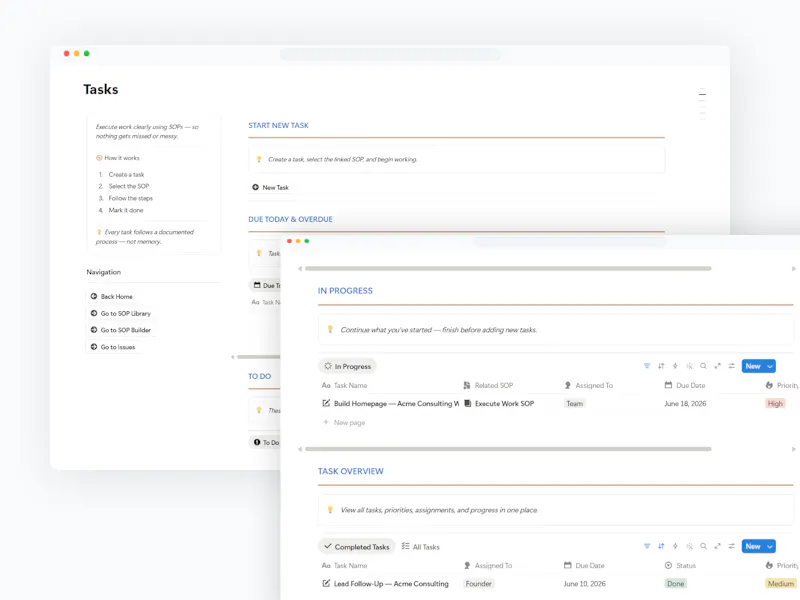 Business Execution OS screenshot 2