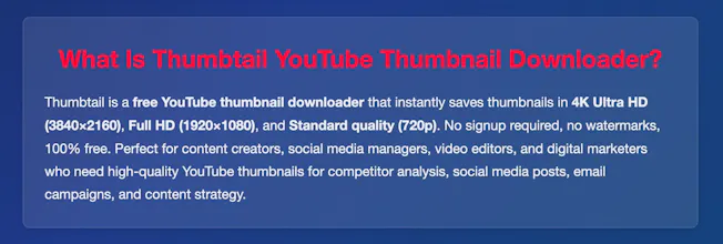 Thumbtail - YouTube Thumbnail Downloader gallery image