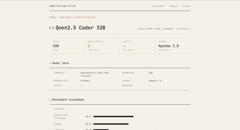 What LLM Can I Run screenshot 3