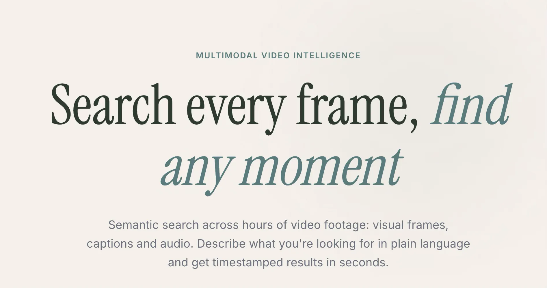 VideoSearch 제품 배너