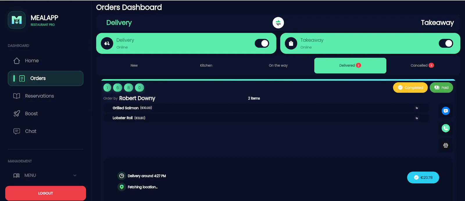 MealApp screenshot 2