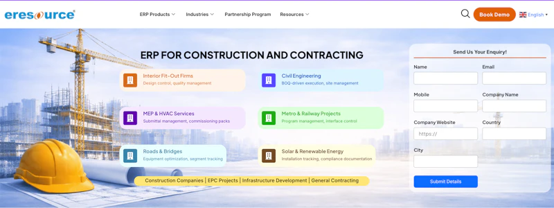 ERP for Construction - eresource screenshot 2