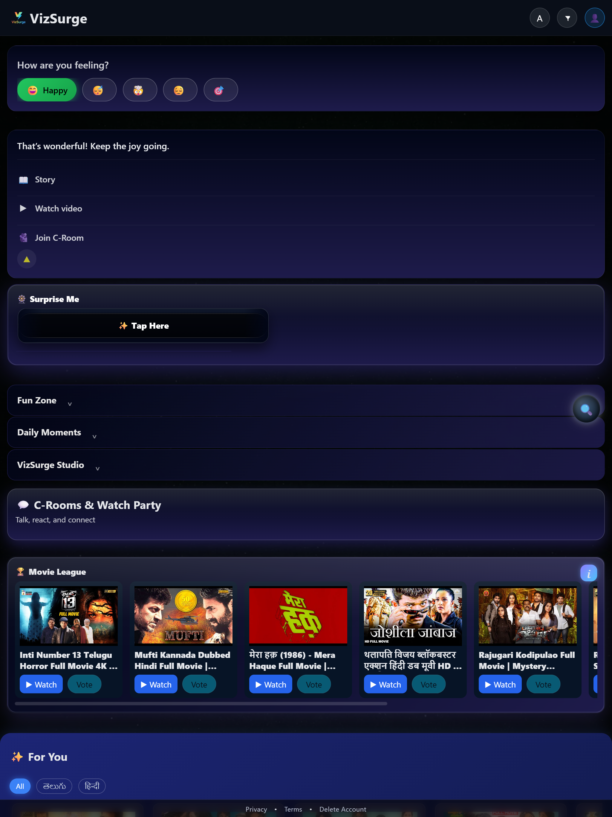 VizSurge 2.0 - Screenshot 2 showing product features and functionality