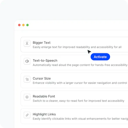 OneTap - Wordpress Accessibility Plugin gallery image
