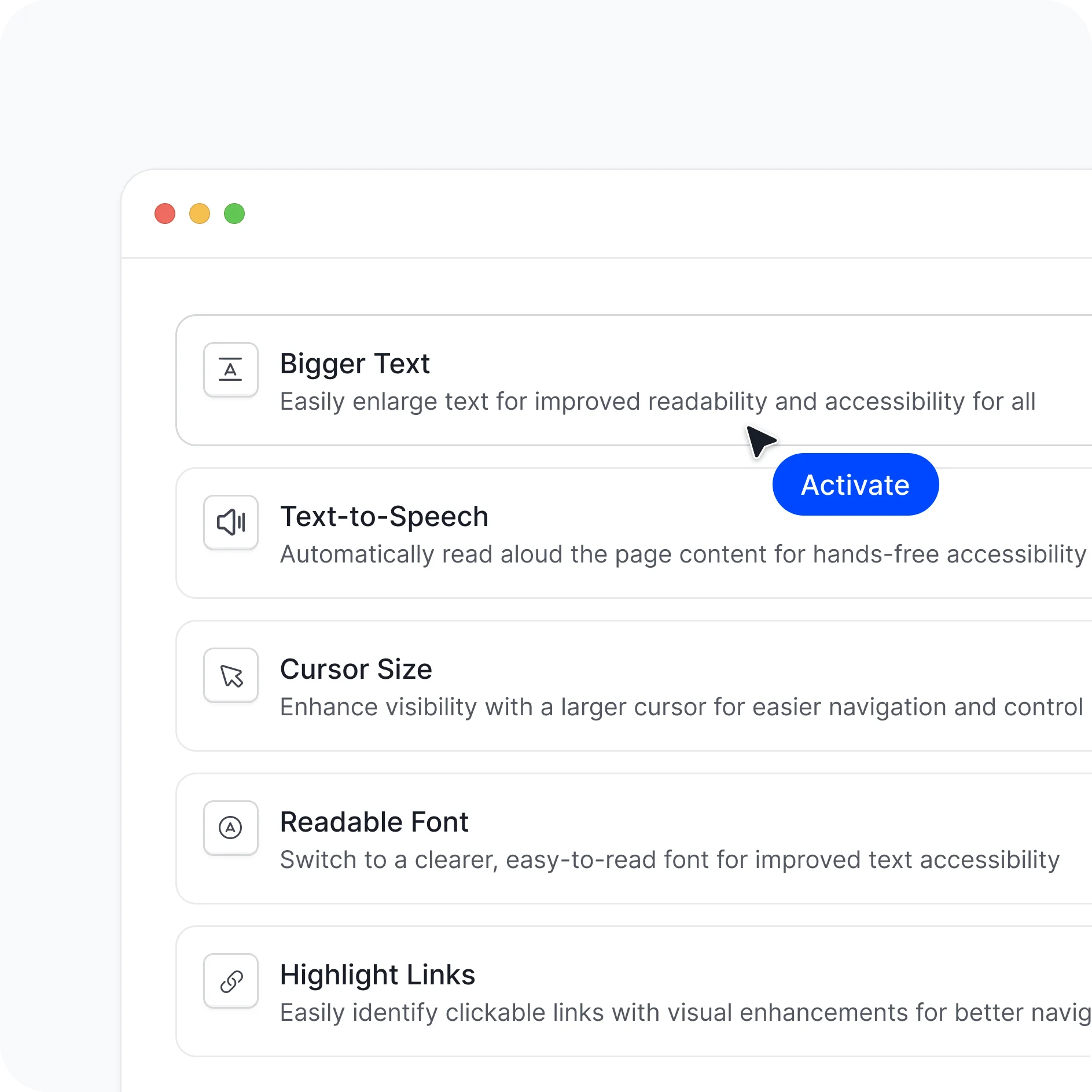 Média Onetap - Plugin d'accessibilité WordPress - Barbaire d'outils d'accessibilité à 1 clic pour WordPress 2