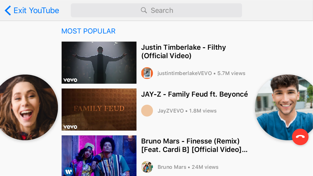 Poll option Search and watch YouTube image