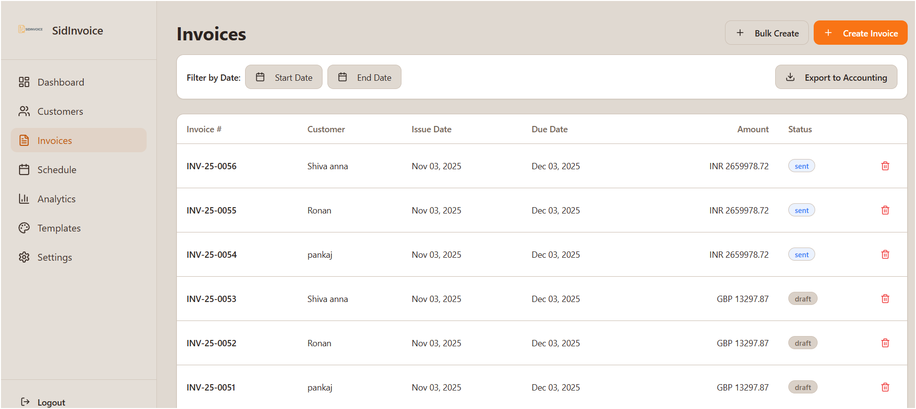 SidInvoice - Screenshot 4 preview