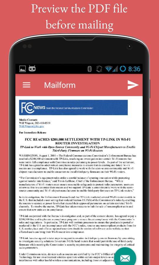 Mailform for Android media 2