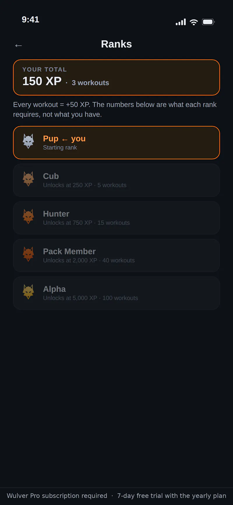 Wulver: Daily Workout Streaks screenshot 4