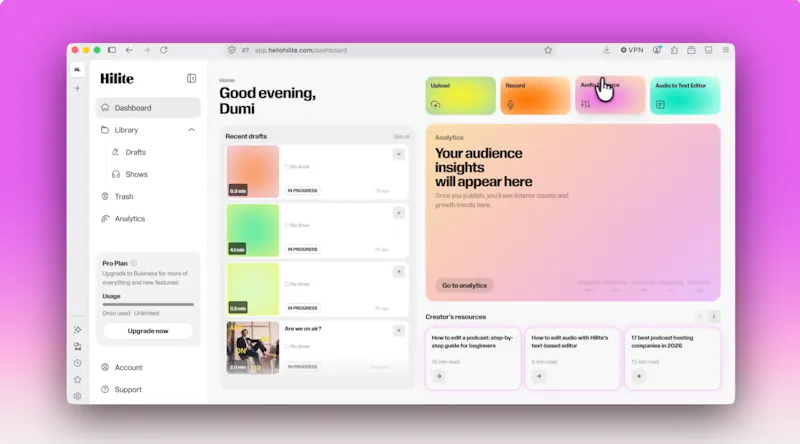 Hilite screenshot 2