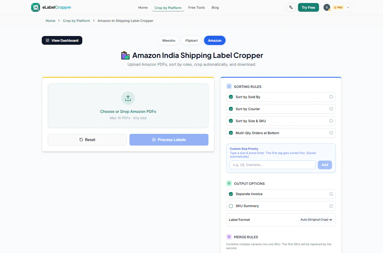 eLabelCropper screenshot