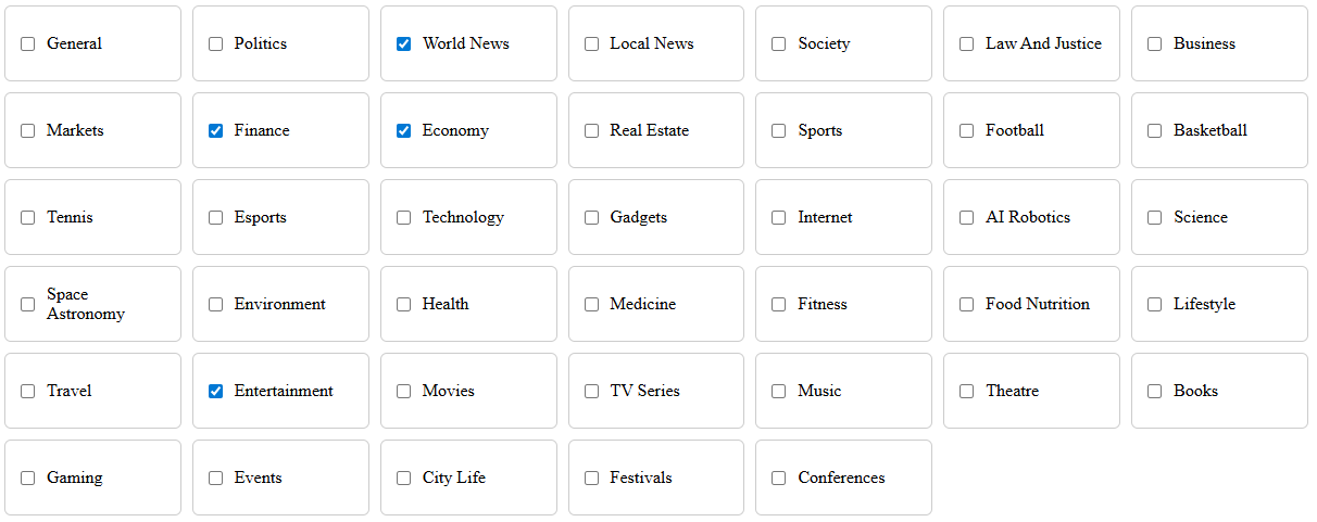Short Globe News - Main screenshot showing features and interface