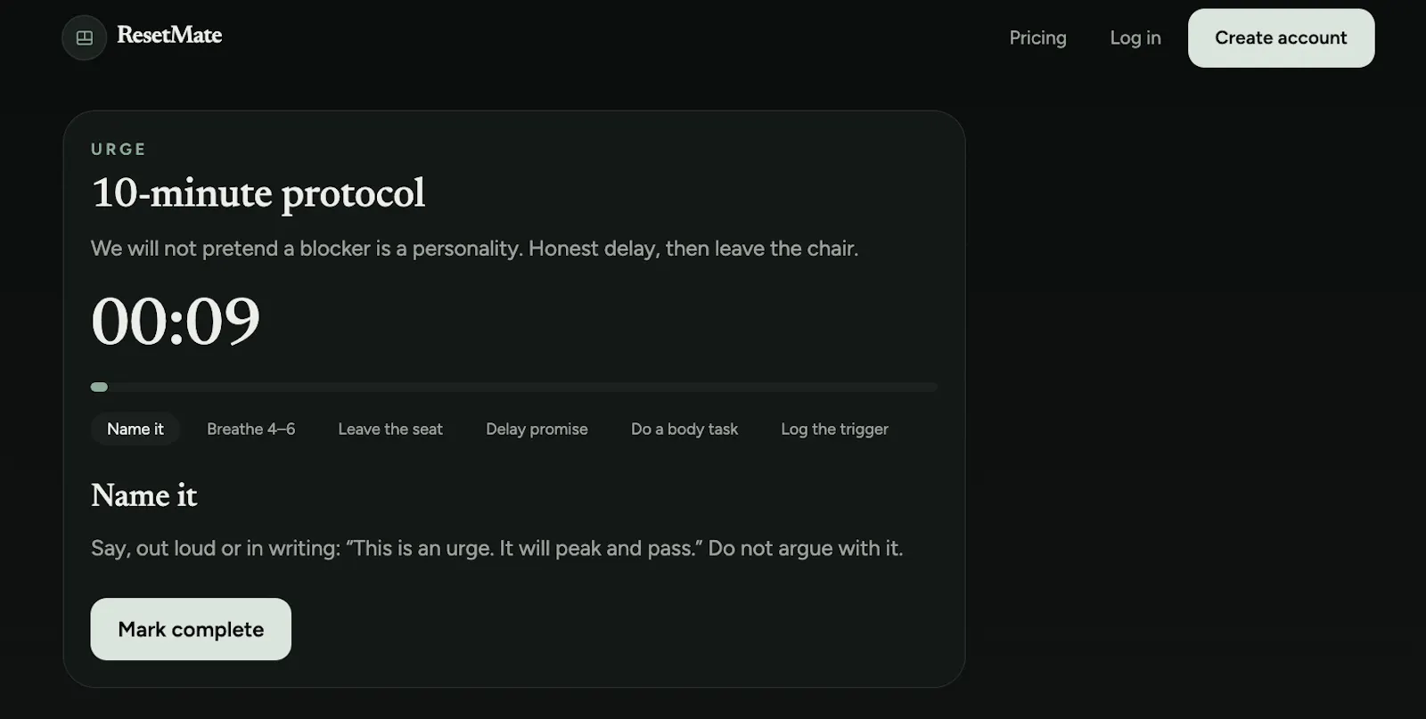 ResetMate screenshot 4
