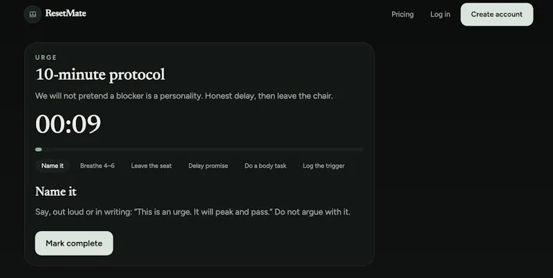ResetMate screenshot 4