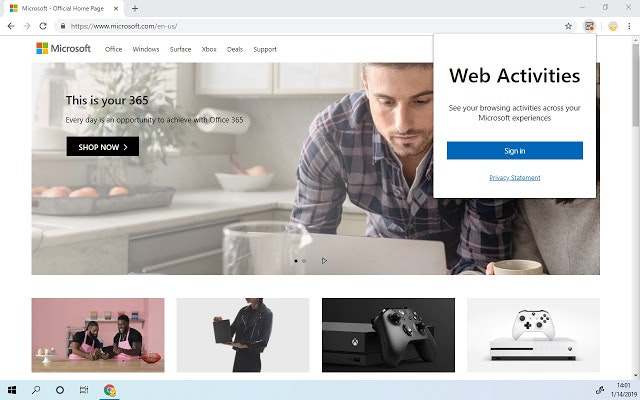 Microsoft Web Activities gallery image