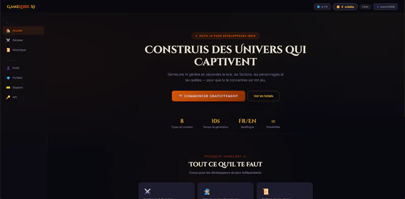 GameLore AI screenshot 1