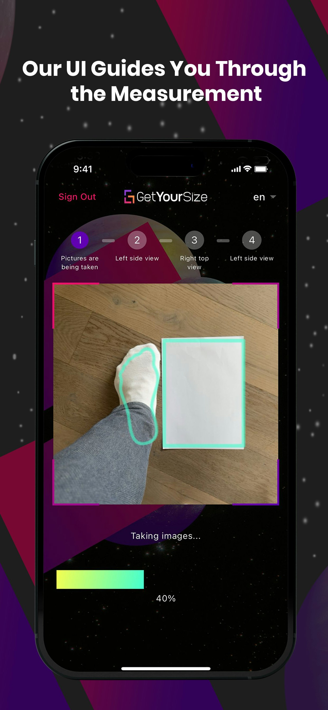 Media GetYourSize.app - Cadangan saiz kasut 3