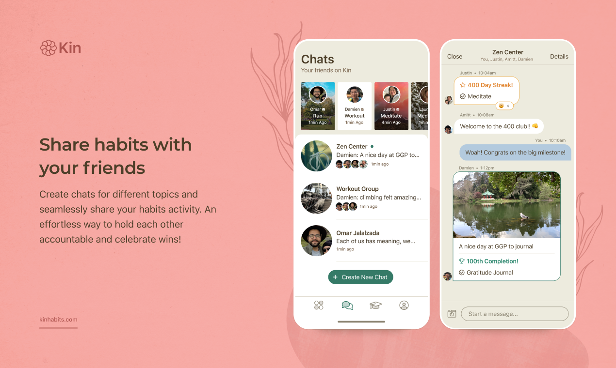 Kin Habits Build Healthy Habits With Friends Product Hunt