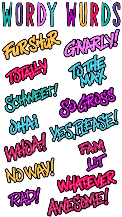 Wordy Wurds Stickers gallery image