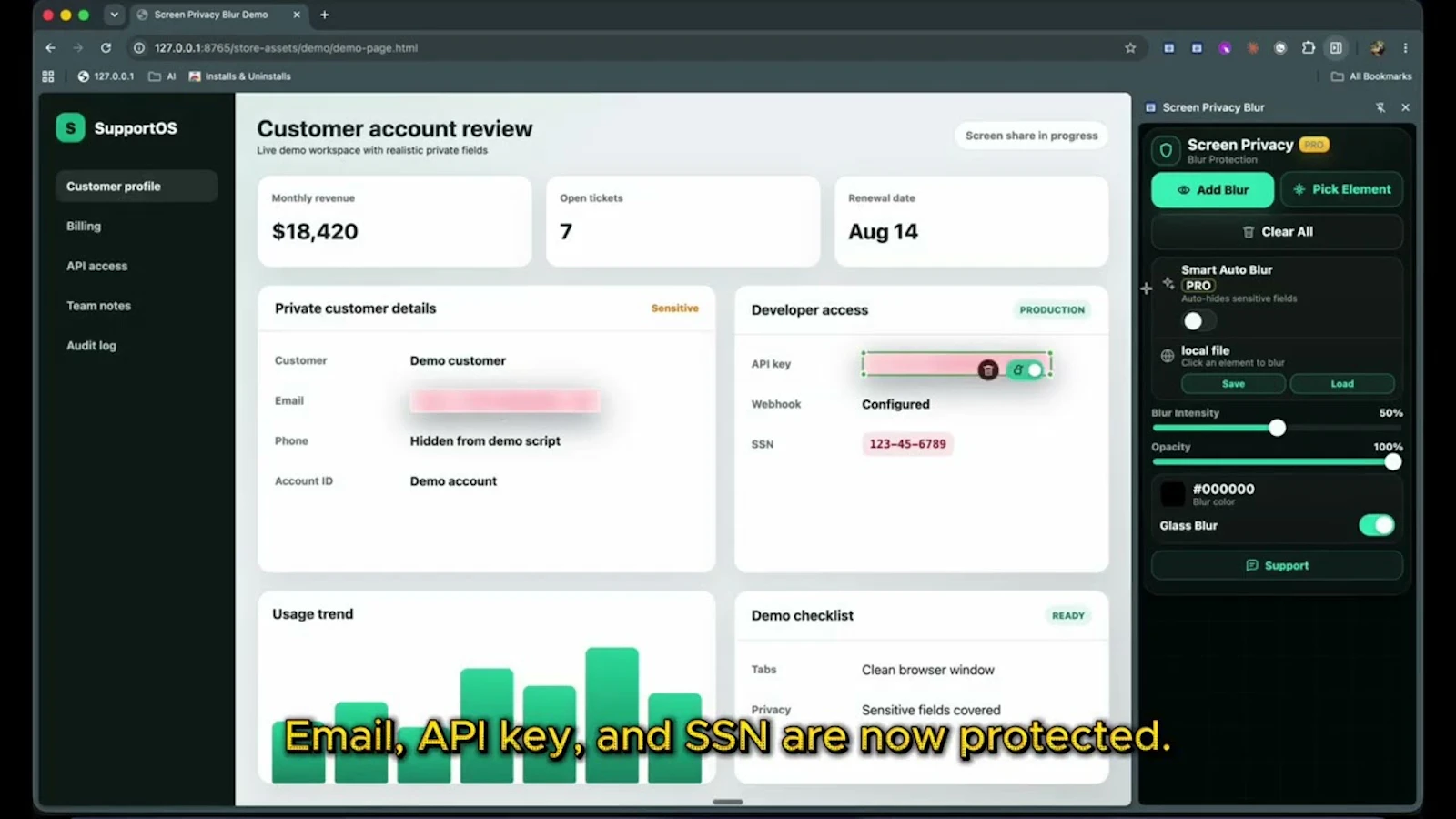 Screen Privacy Blur screenshot 1 (video preview)