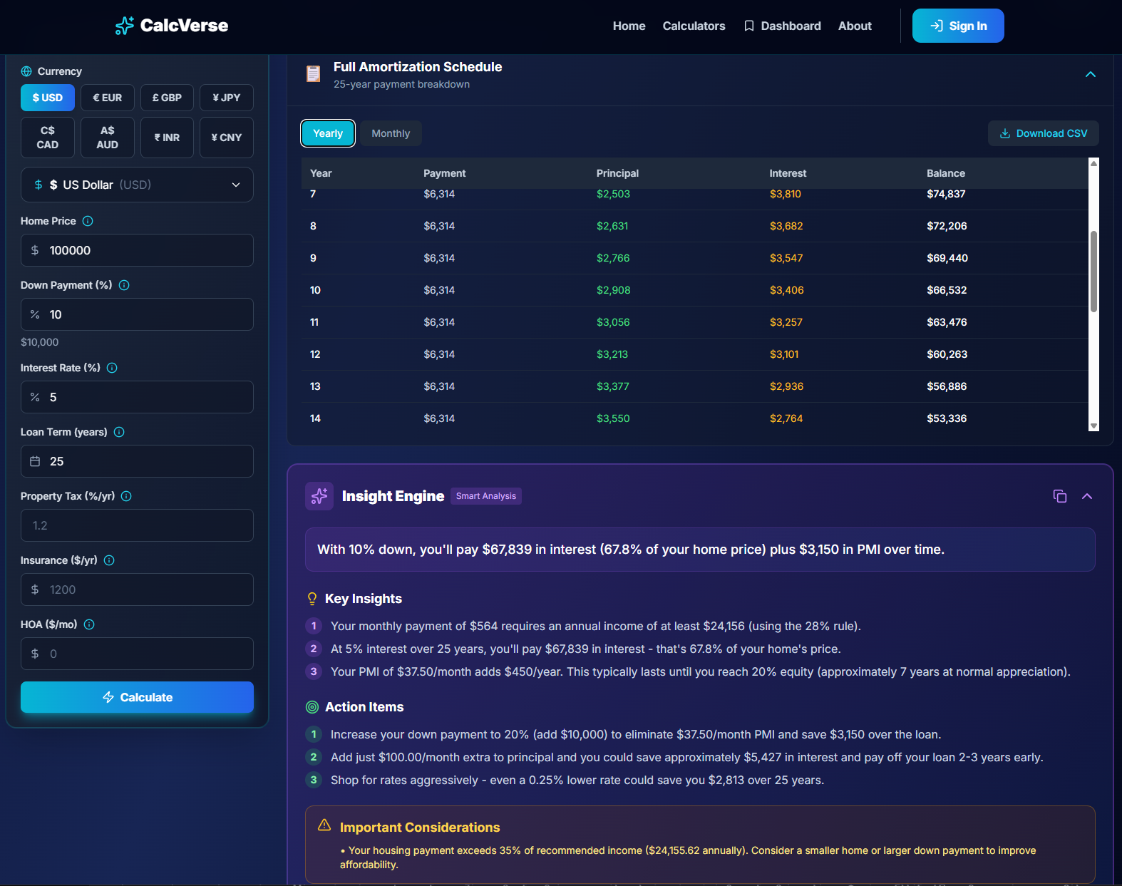 CalcVerse - Screenshot 4 showing product features and functionality